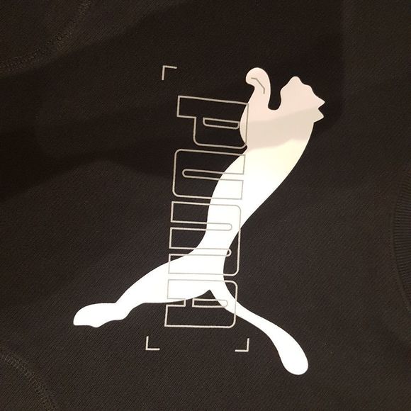 NWT Puma women's Logo black white sweatshirt, Small, new with tags,Relaxed - Picture 8 of 8